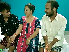 Hot Milf Aunty shared! Hindi latest XXX threesome sex Hot Milf Aunty shared! Hindi latest XXX threesome sex