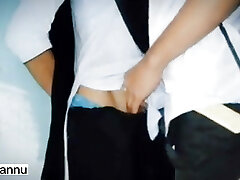 Desi pakistani college schoolgirl leaked sex MMS vid in Hindi audio, Desi pak collage student hot romantic sex in collage