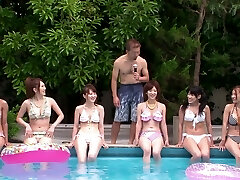 Pink Cigar hungry Japanese cuties take cocks in their mouths during a soiree