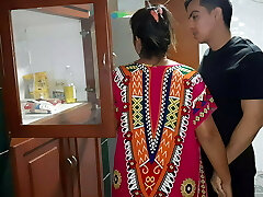 My stepmom gives me a blow-job in the kitchen My stepmom gives me a blow-job in the kitchen