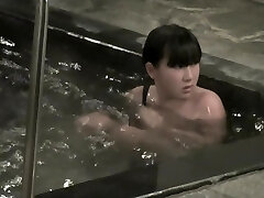 Shy Asian sweetheart voyeured on webcam naked in the pool nri099 00