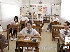 Model tv - cute asian teen get ravage in the classroom