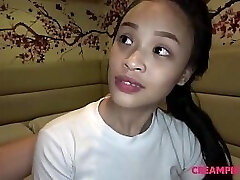 Shy Thai teenie gets licked and fucked bareback