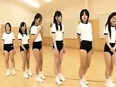 Schoolgirls in Gym class showcases off their cabooses and get chec Schoolgirls in Gym class showcases off their cabooses and get chec