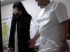 A fresh Japanese is fucked by a medical boy in this massage voyeur porn movie
