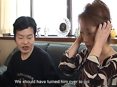 Mature Japanese mom and father share hot sex