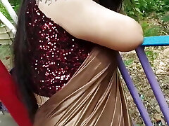 Cute girlfriend feels shy when guy touches her breasts