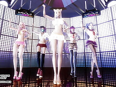 MMD Badkiz - Come Closer Super-sexy Kpop Dance Ahri Akali Seraphine Kaisa Evelynn League Of Legends KDA
