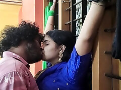 Kerala half saree BDSM hand on window and super hot romance with pussy and ass gobble romance, Mallu hot lovemaking by Vaishnavy and Sharun Raj