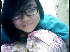 Nerdy asian woman has cybersex with her bf on skype Nerdy asian woman has cybersex with her bf on skype