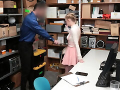 High class blonde shoplifter punish fucked really hard