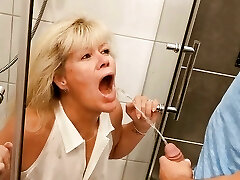 German mature Housewife pounds younger guy and caught from husband