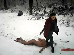 Mistress Luna - Boot Supremacy In The Freezing Snow (Ballbusting & Cbt Trampling)