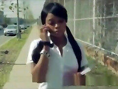 Ebony schoolgirl tied raunchy sex