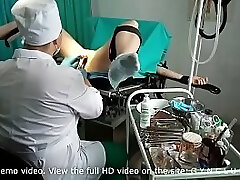 Girl get orgasm om gyno chair