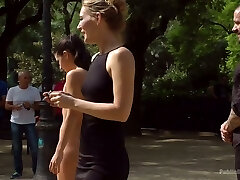 Servant poor Carolina Abril gets humiliated outdoors and mouthfucked hard Servant poor Carolina Abril gets humiliated outdoors and mouthfucked hard