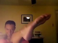 Western Woman displays Her Lovely Huge Nordic Feet in Foot Domination Video