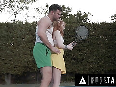 PURE TABOO Tiny Redhead Teenie Madi Collins Begs Her Hot Tennis Coach To Dominate Her Petite Pussy