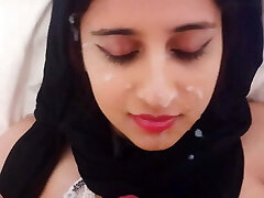 Shy Muslim Daughter Deep Throat Fuck & Immense Facial