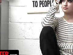 Angeline Red Caught Stealing And Penalized By Security Guard Angeline Red Caught Stealing And Penalized By Security Guard