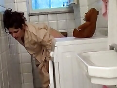 Sexy housewife masturbates in the bathroom as she is astonished and invited into wild sex with a enormous dick to stick