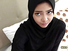 Muslim Hijabi Teen caught watching Porn and gets Ass Fucked