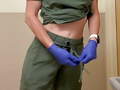 Nurse bitch hole stuffed for her work shift