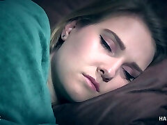 Suspended up and almost crucified in the air Ashley Lane gets gash masturbated