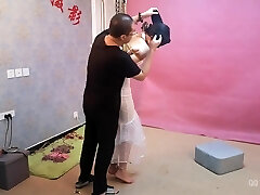 китайское бондаж - невеста привязана веревкой