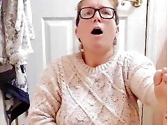 I smashed myself for my 69f domme as she demanded in her sweater till I came