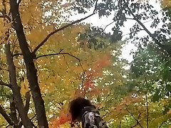 Outdoor bondage - roped to a tree Outdoor bondage - roped to a tree