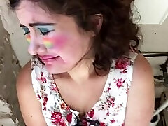 I love swallowing his cum and pee after he makes me gag on his cock in the toilet.