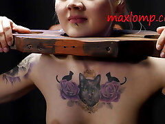 Two Girls Ready to Be Disciplined in Row