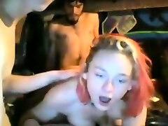 Emo Teen GF in Brutish Threesome!