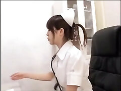 Japanese Nurse Hand-job With Latex Gloves