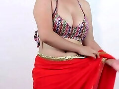 desi jung mädchen exposed ihr brüste enorm balloons cleavage in saree