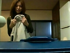 Late night video of ultra-kinky Japanese MILF Karen Hayashi giving head