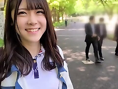 Uber-cute Japanese pornstar Akari Minase loves cock of her boyfriend after a long walk