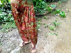 Sister Outdoor Pissing and getting Banged In the Farm Shower by Daddy