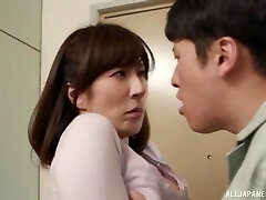 Mature Japanese wife gets her wet pussy plowed nice and hard