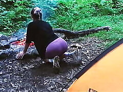 Teen sex in the woods, in a tent. REAL VIDEO
