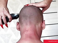 Mature cougar femdom shaving gimp asmr