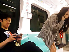 Horny Beauty Immense Boobs Asian Nubile Gets Fuck By Stranger In Public Train