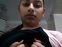 Girl Friend shows her figure in webcam