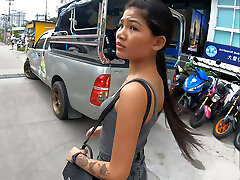 Real amateur Thai nubile cutie torn up after lunch by her temporary boyfriend