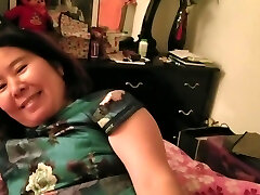 Asian Obese Milf Footjob