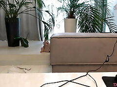 Sexy thin girl changes cloth on web cam p4