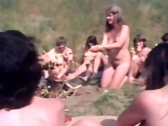 Vintage clip of  friends who get nude in public