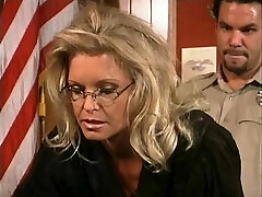 Sexy ash-blonde judge is going to have her pussy wrecked