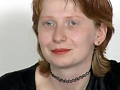 Cute redhead nubile gets a lot of cum on her face - 90's retro nail